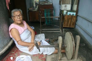 Abok pauses for a quick chat